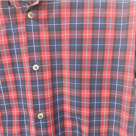 Mizzen & Main Draper Leeward Long Sleeve Mens L Trim Fit Plaid Button Up Shirt - Picture 3 of 7